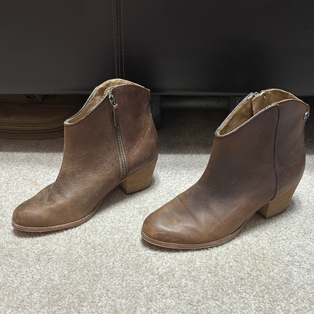 Brown Leather Ankle Boots